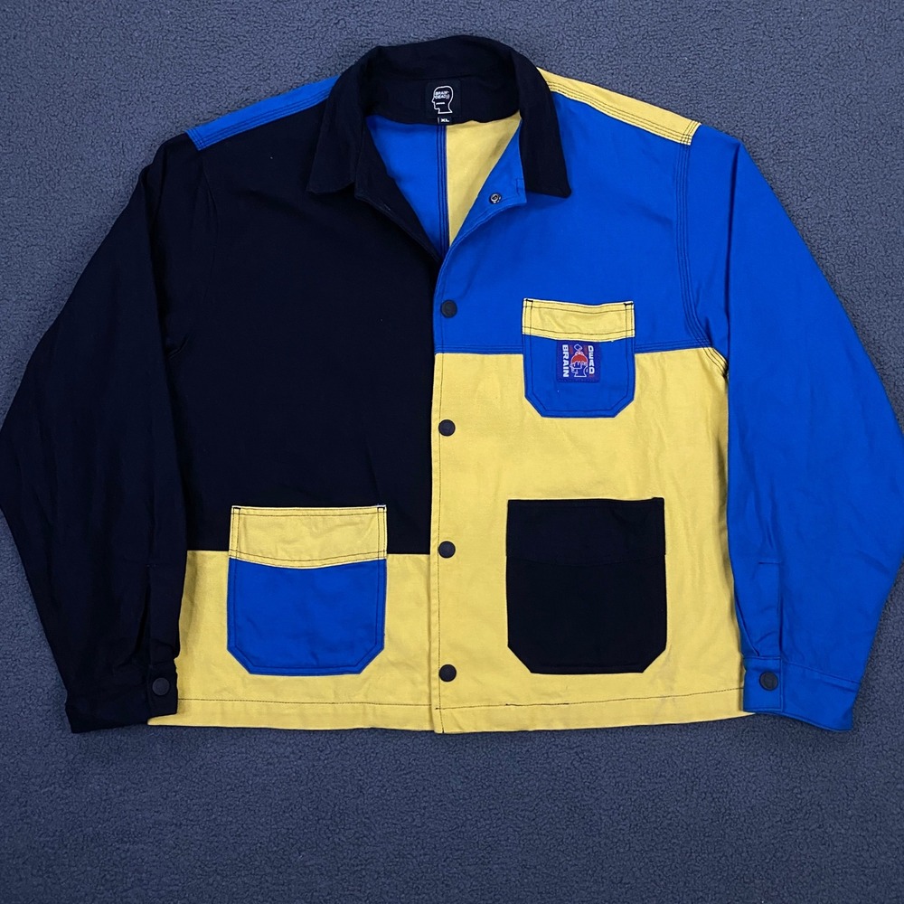 Brain Dead Chore Jacket Mens XL Multi Color Block Duck Canvas Barn Coat